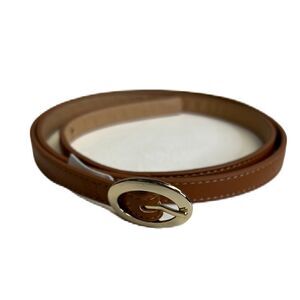 BCBG Brown Belt with Gold Buckle